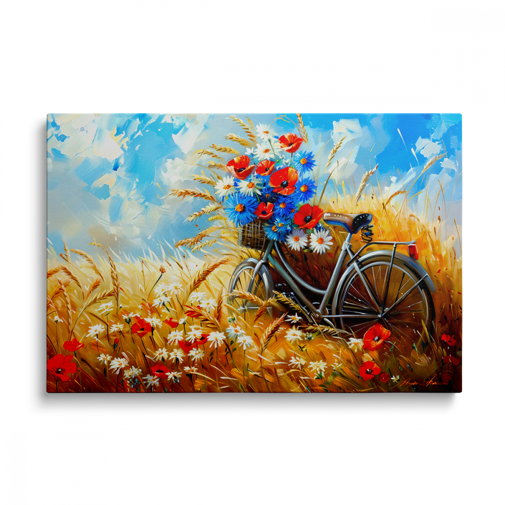 Tablou Canvas Flowered Bicycle [1]