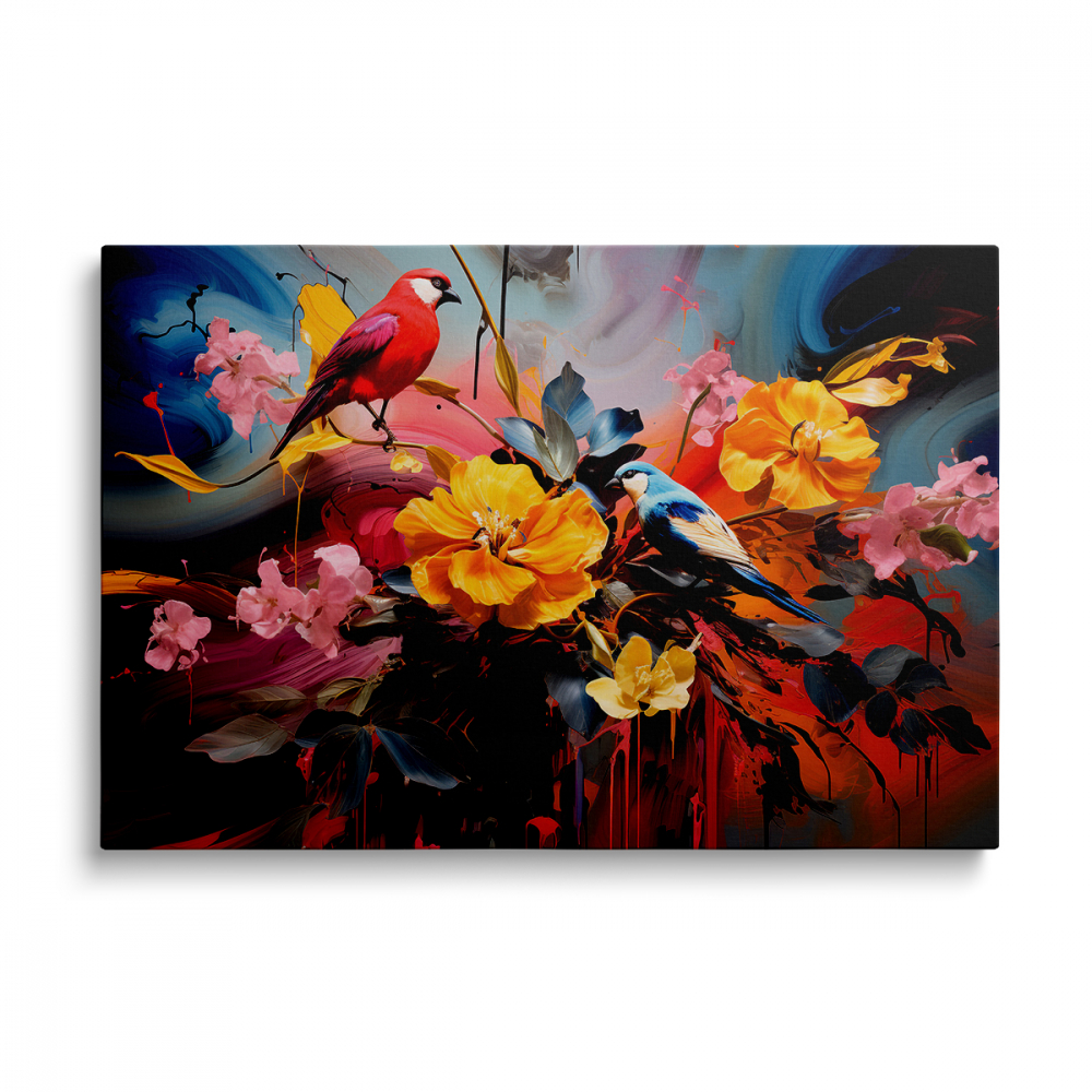 Tablou Canvas Flowers and Birds [1]