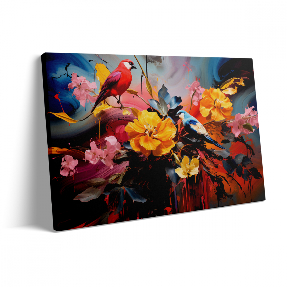 Tablou Canvas Flowers and Birds [3]