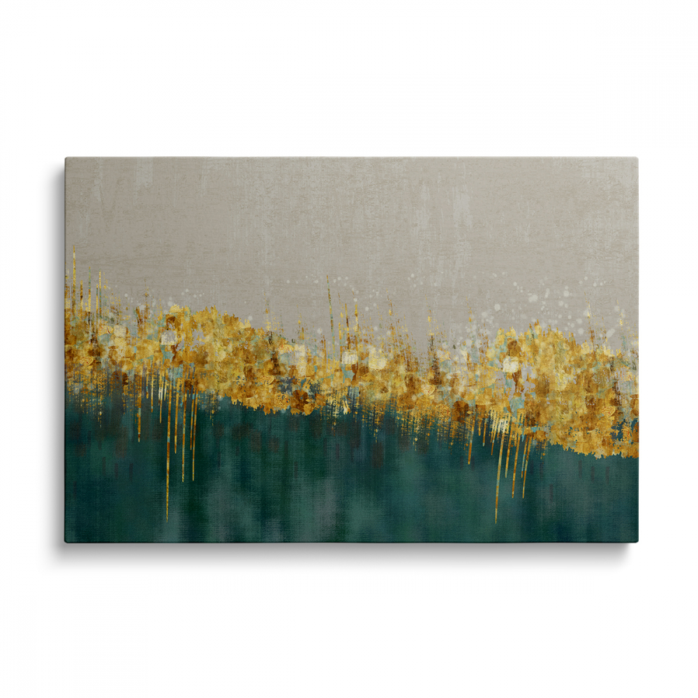 Tablou Canvas Abstract Gold Green [1]