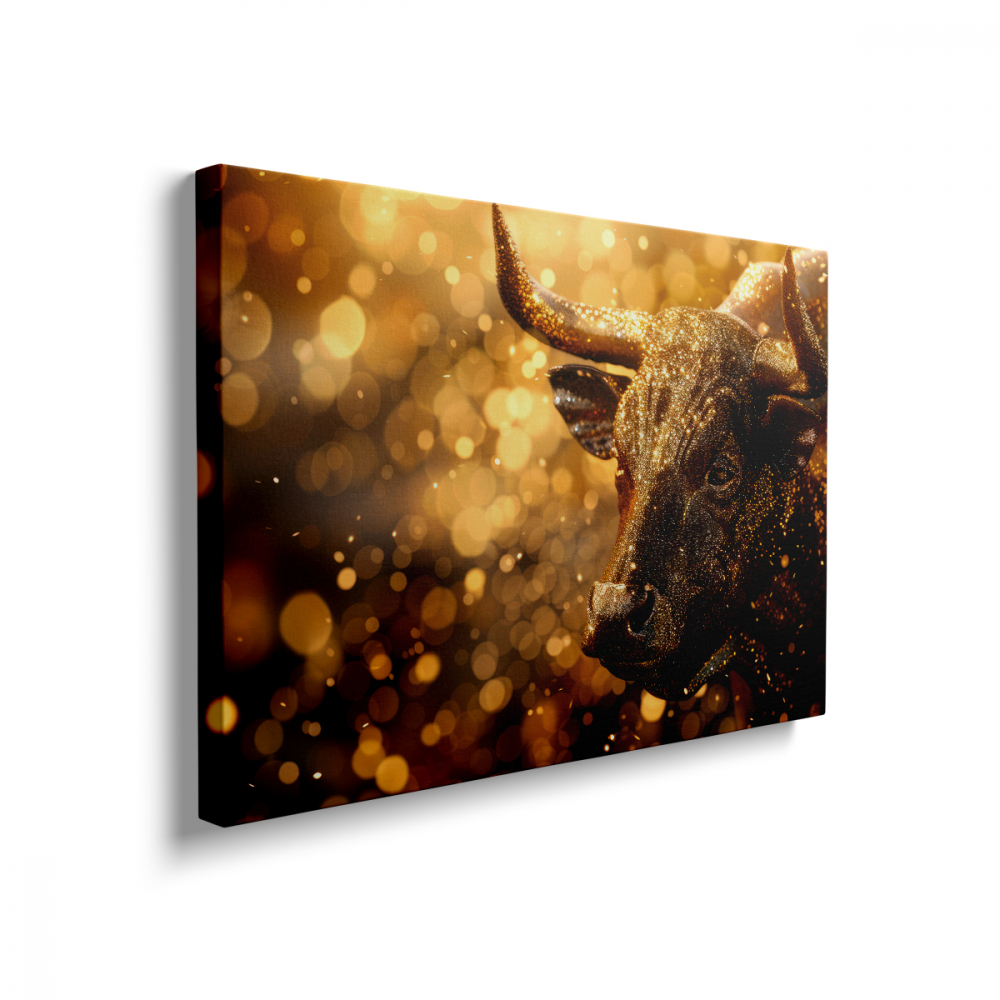 Tablou Canvas Gold Bull [2]