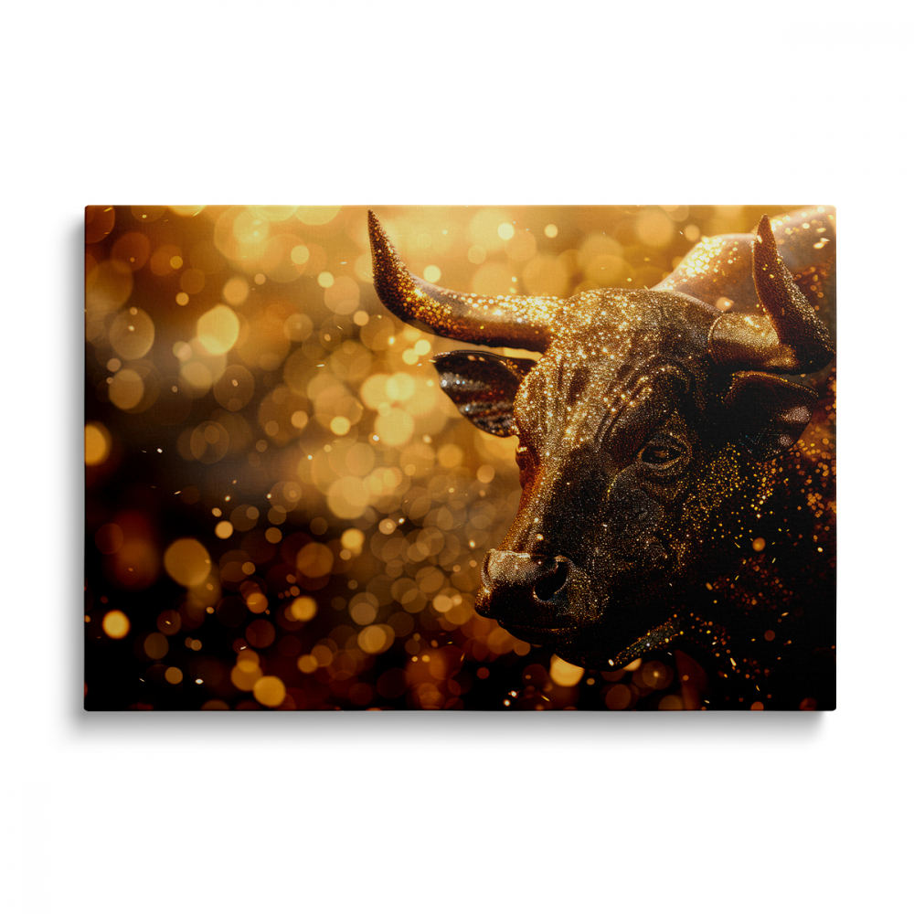 Tablou Canvas Gold Bull [1]