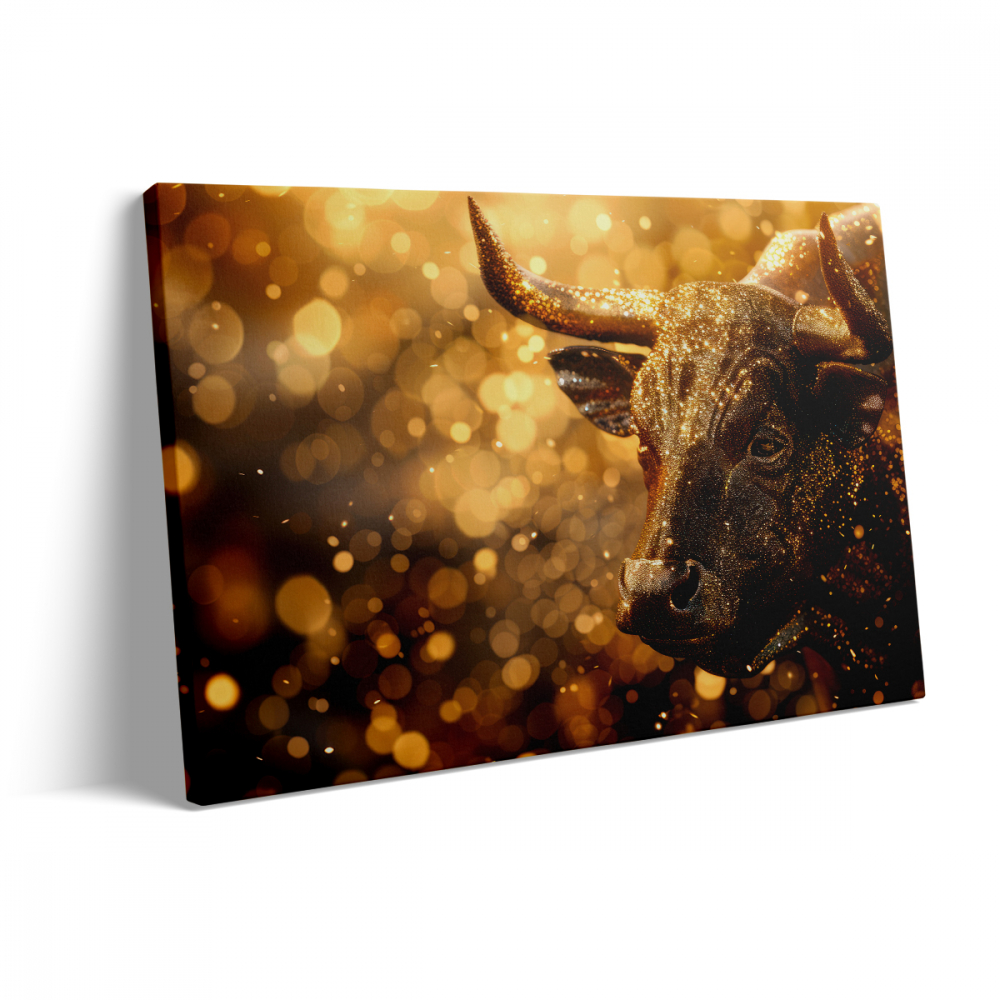 Tablou Canvas Gold Bull [3]