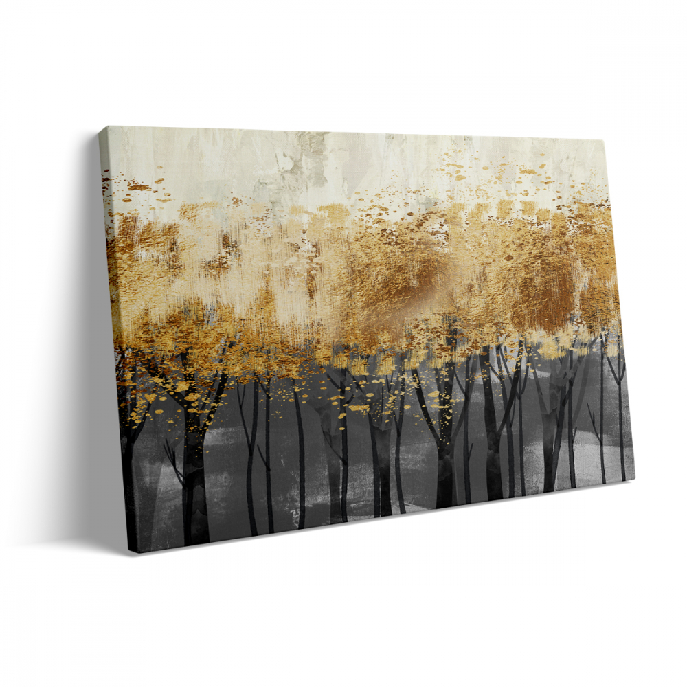 Tablou Canvas Gold Trees [3]