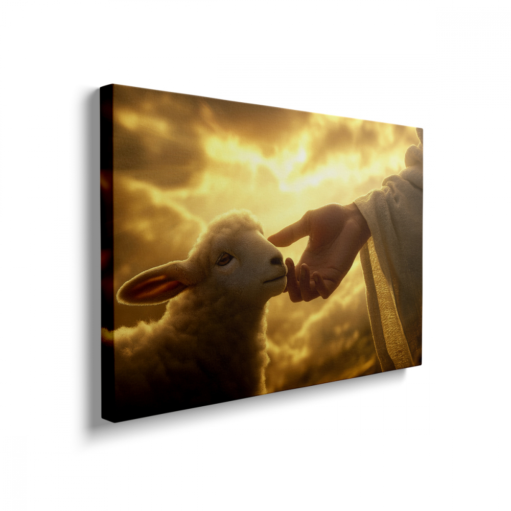Tablou Canvas Iisus și Mielul [2]