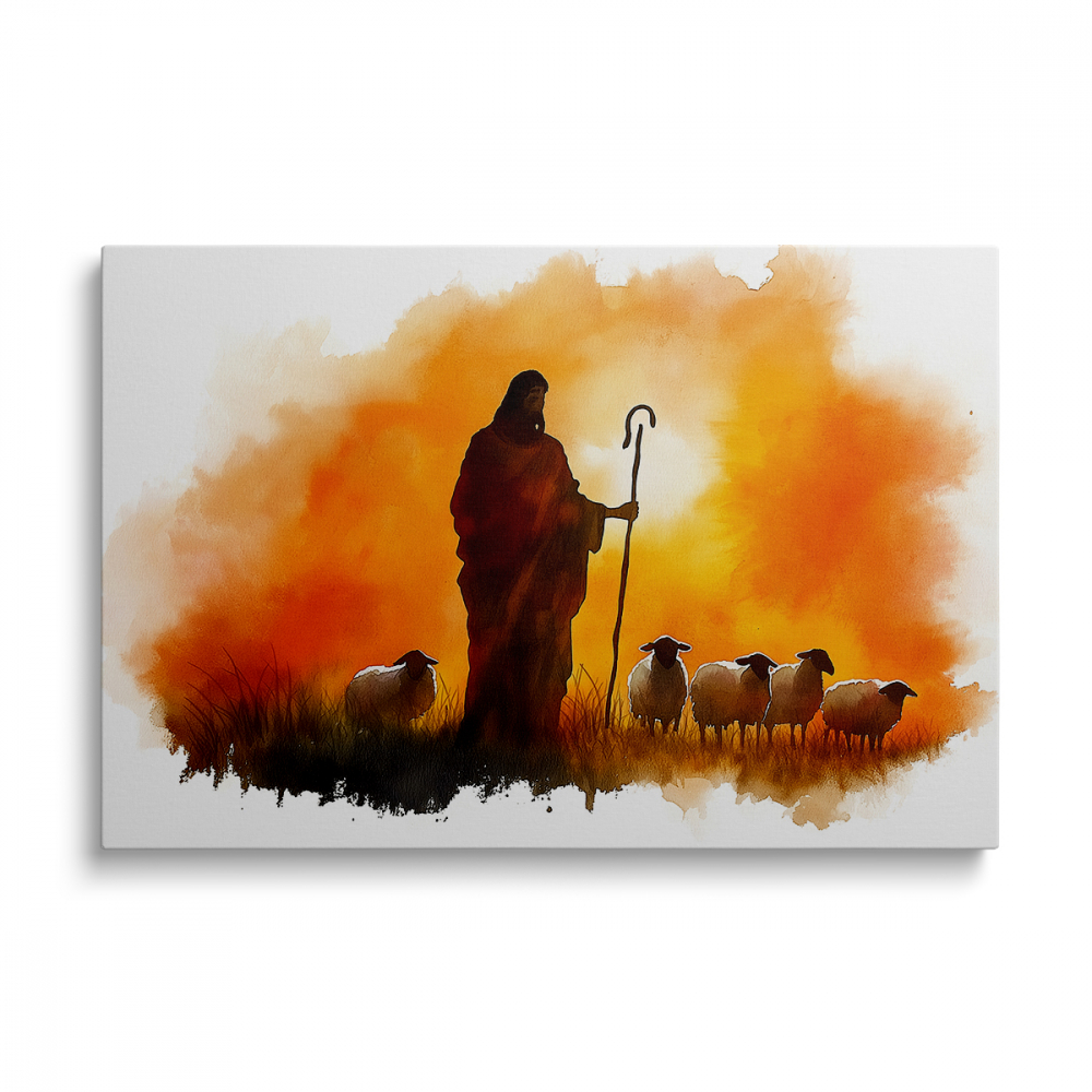 Tablou Canvas Iisus și Oile Sale [1]