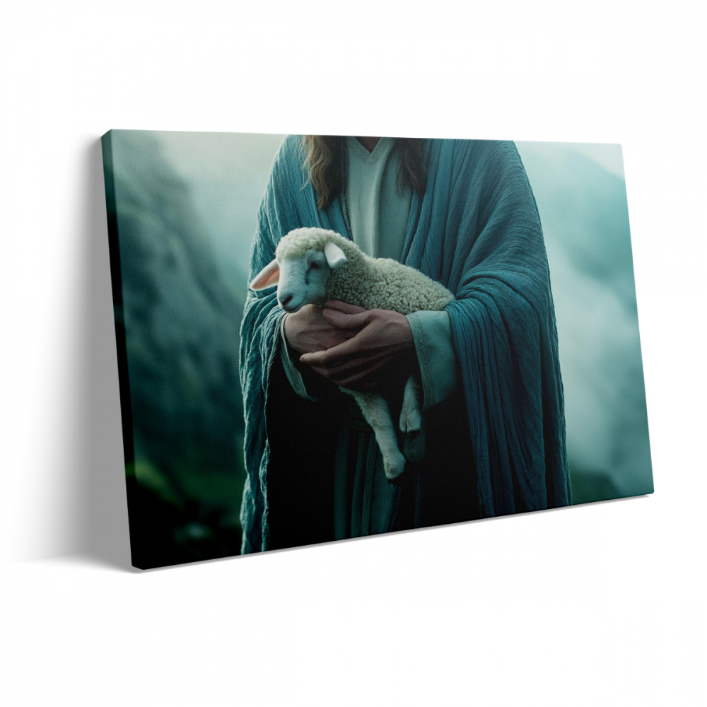 Tablou Canvas Jesus and the Lamb [3]