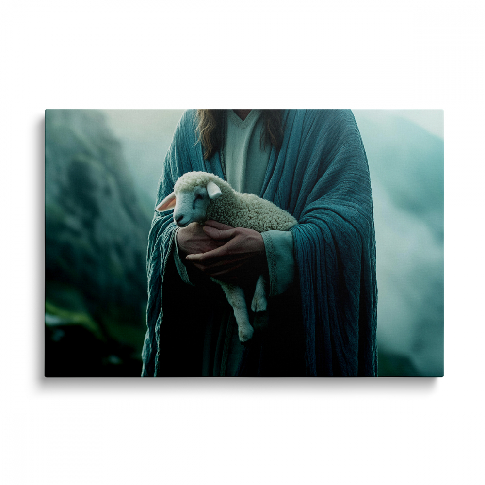 Tablou Canvas Jesus and the Lamb [1]