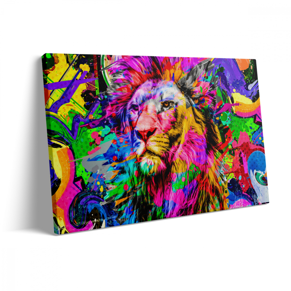 Tablou Canvas Leu Multicolor [3]