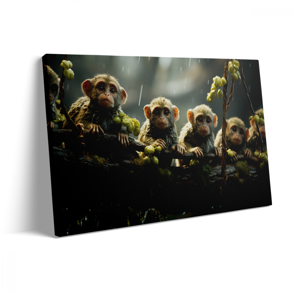 Tablou Canvas Monkey Family [3]