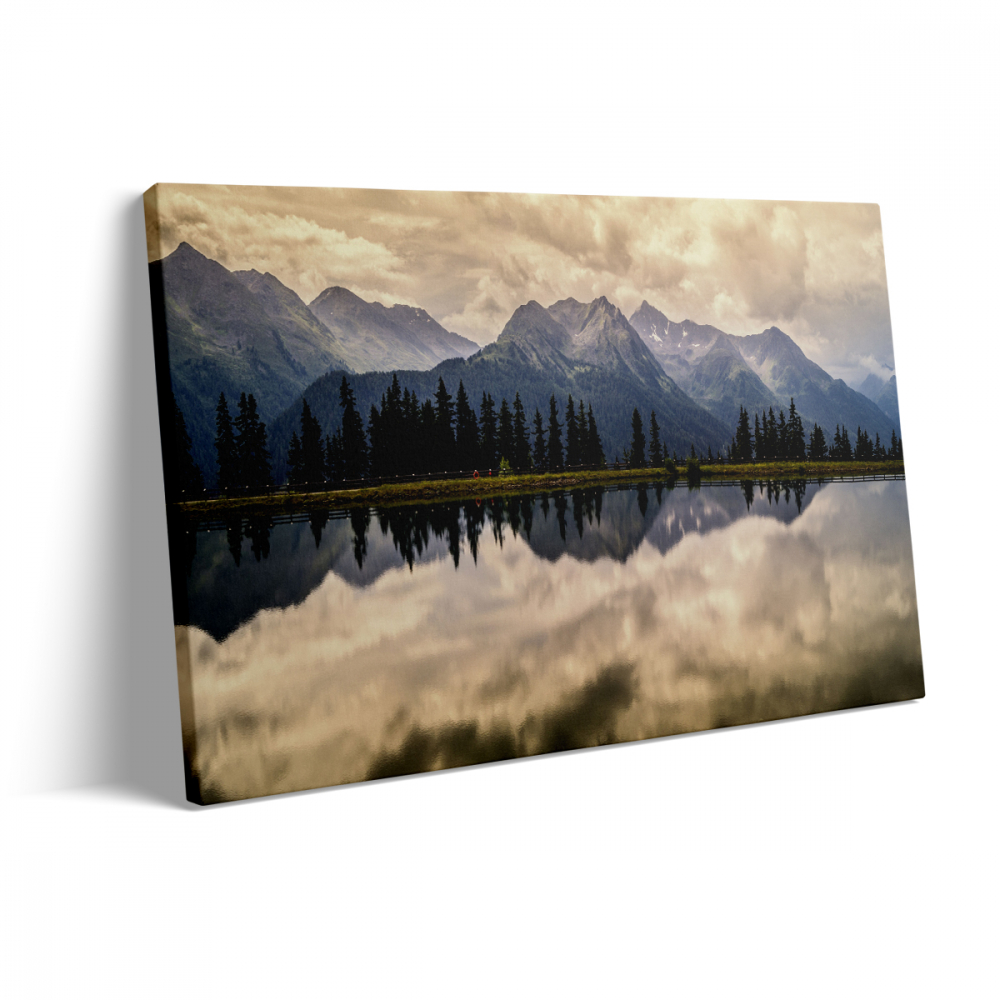 Tablou Canvas Mountains Reflected [3]