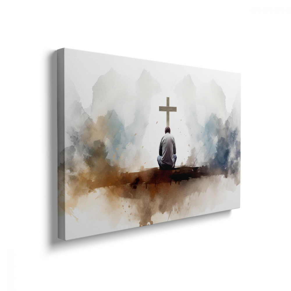 Tablou Canvas Omul la Cruce [2]