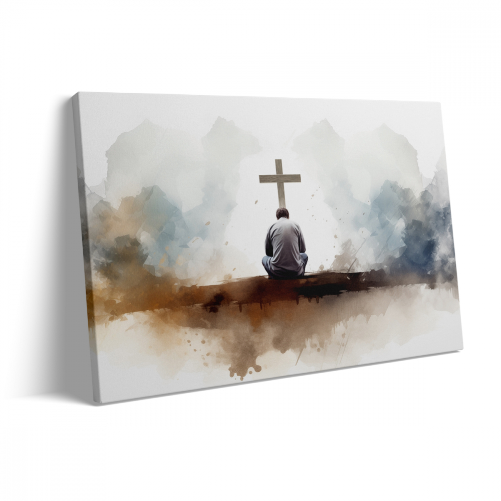 Tablou Canvas Omul la Cruce [3]