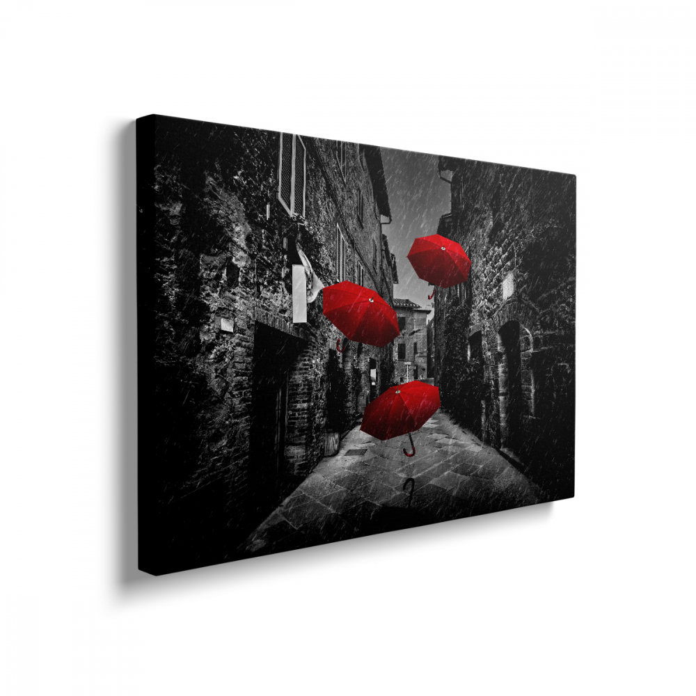 Tablou Canvas Red Umbrellas [2]
