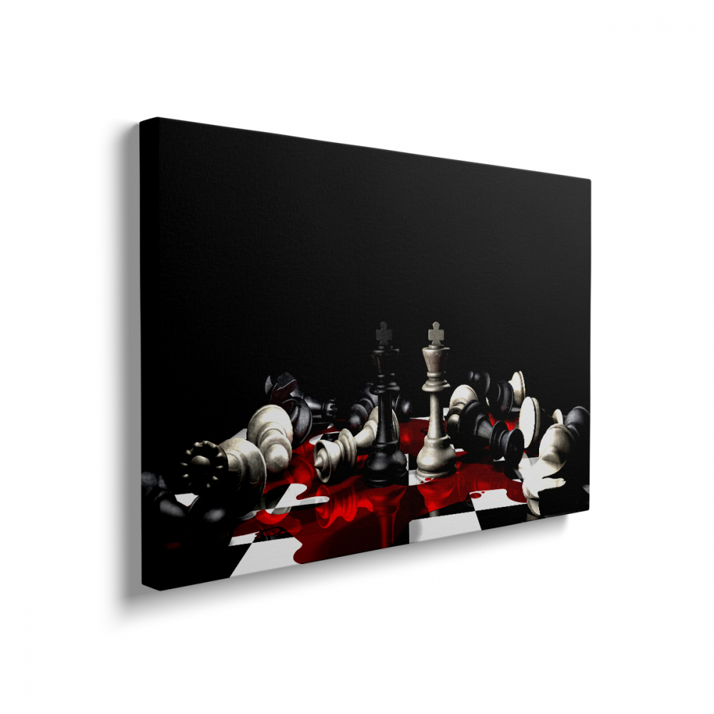 Tablou Canvas Șah Black and White [2]