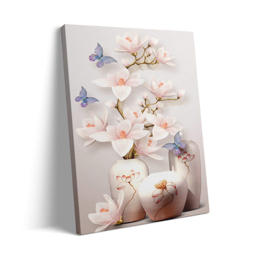 Tablou Canvas White Flowers [3]