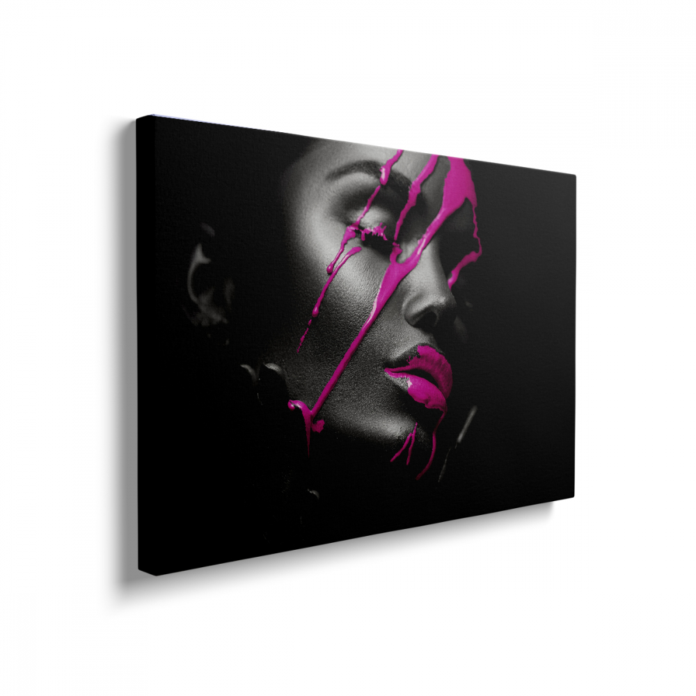 Tablou Canvas Woman Pink Paint [2]