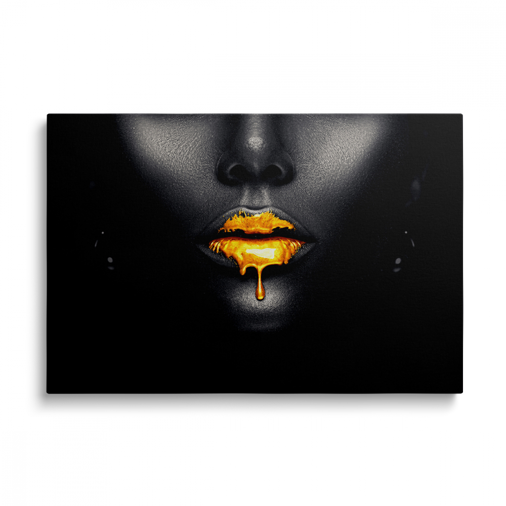 Tablou Canvas Women Yellow Lips [1]