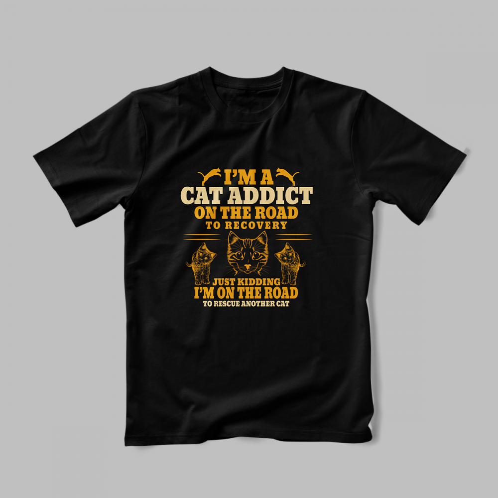 Tricou Personalizat Cat Addict [2]