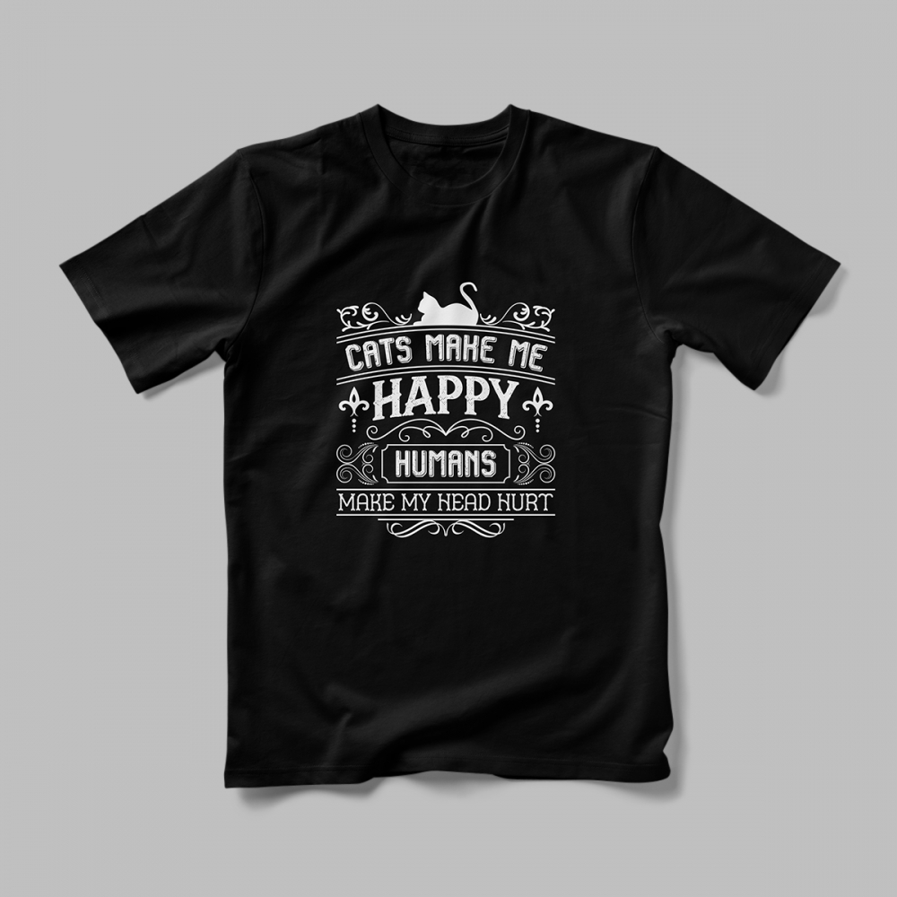 Tricou Personalizat Cats Make Me Happy [2]
