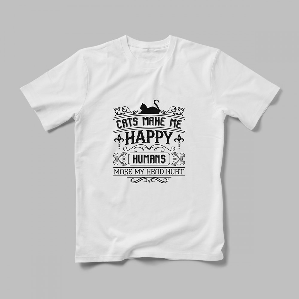 Tricou Personalizat Cats Make Me Happy [1]