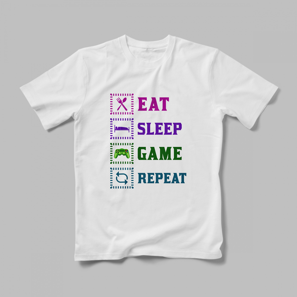 Tricou Personalizat Eat Sleep Game [1]