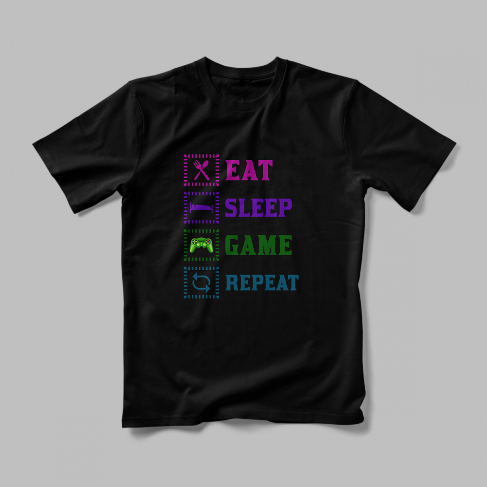 Tricou Personalizat Eat Sleep Game [2]