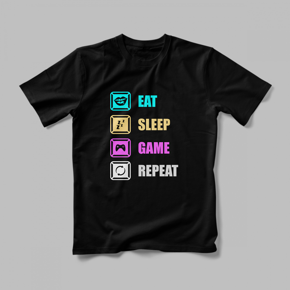 Tricou Personalizat Eat Sleep Game B [2]