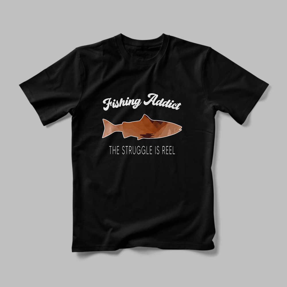 Tricou Personalizat  Fishing Addict [2]