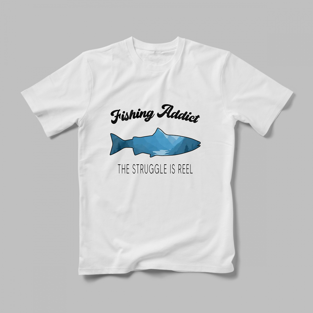Tricou Personalizat  Fishing Addict [1]