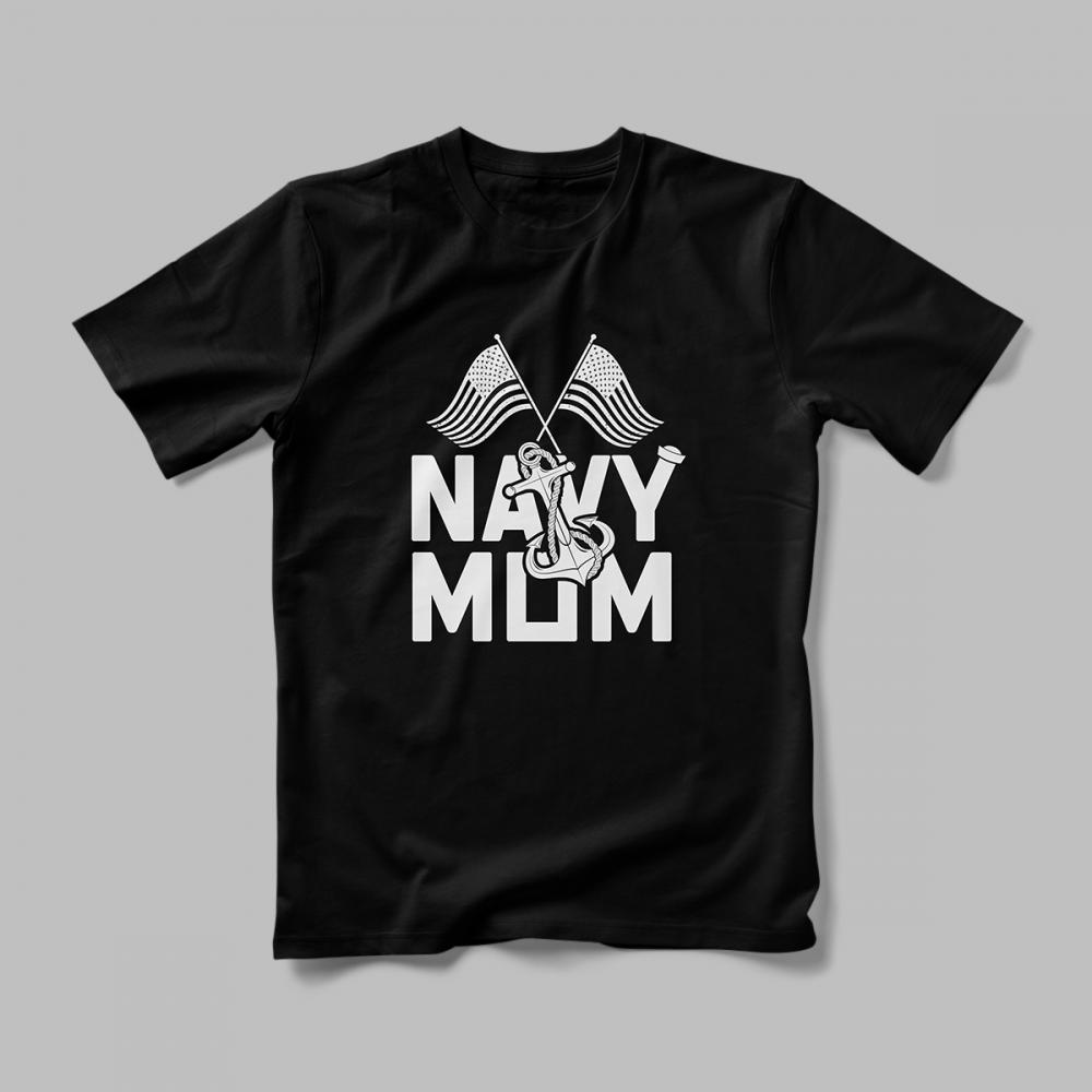 Tricou Personalizat Navy Mom [2]