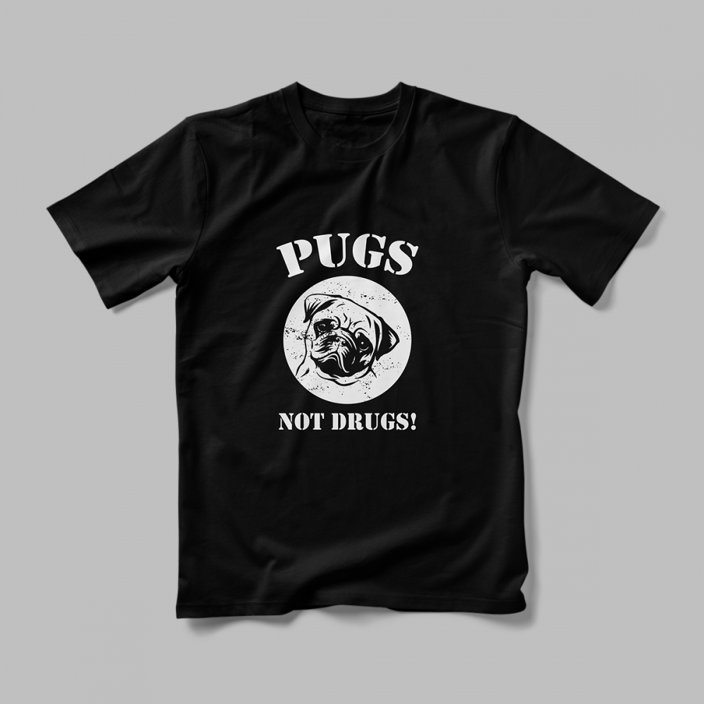 Tricou Personalizat Pugs Not Drugs [2]