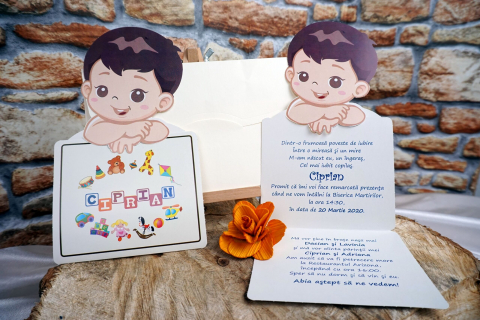 Invitatii de Botez - Invitație Botez 18003B