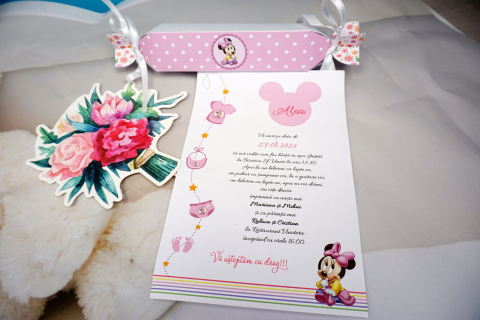 Invitatii de Botez Catalog Super - Invitație Botez pink_candy