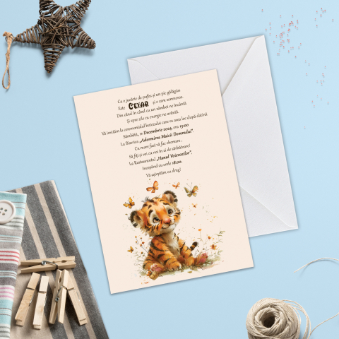 Invitatii de Botez Catalog damageStudio - Invitație de Botez Leut Cezar