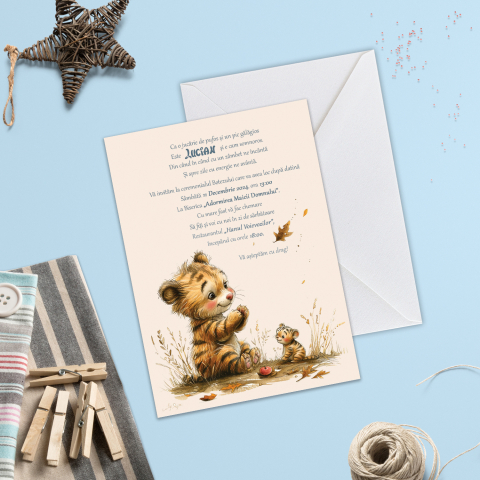 Invitatii de Botez Catalog damageStudio - Invitație de Botez Leut Lucian