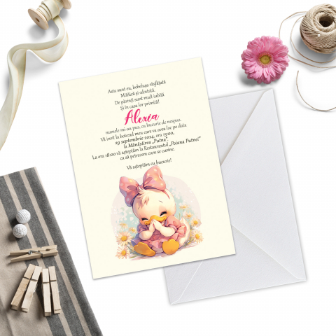 Invitatii de Botez Catalog damageStudio - Invitatii de Botez Ratusca