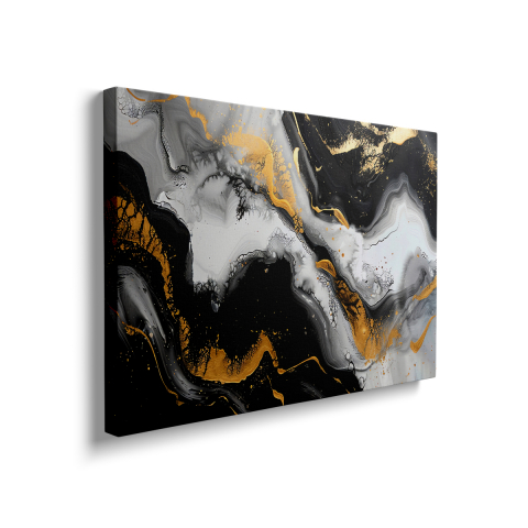 Tablou Canvas Abstract Gold Black 2 [1]