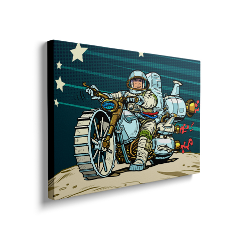 Tablou Canvas Astronaut Motocicletă [1]