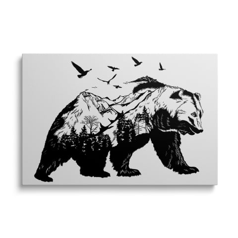 Tablouri Canvas - Tablou Canvas Bear and Birds