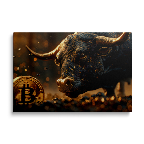 Tablouri Canvas Crypto si Financiar - Tablou Canvas Bitcoin Bull