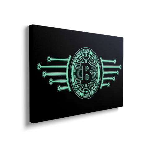 Tablou Canvas Bitcoin Neon [1]