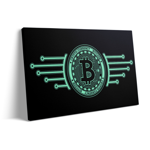 Tablou Canvas Bitcoin Neon [2]