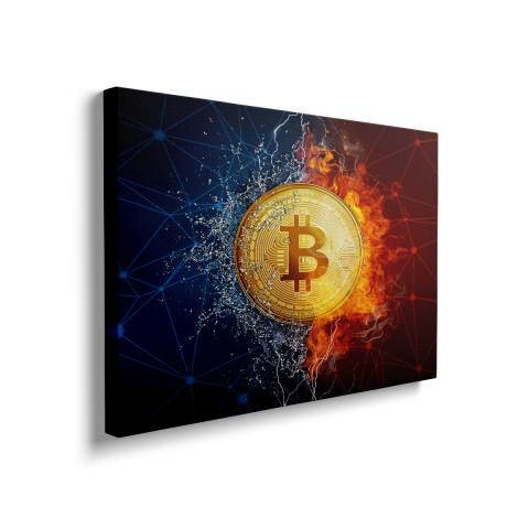 Tablou Canvas Bitcoin on Fire 1 [1]