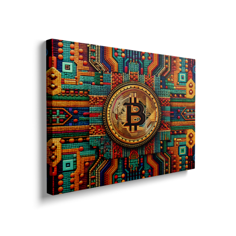 Tablou Canvas Bitcoin Tribal [1]