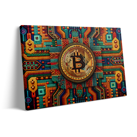 Tablou Canvas Bitcoin Tribal [2]
