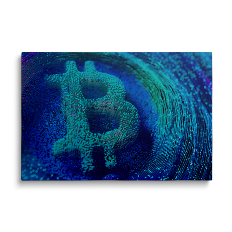 Tablouri Canvas Crypto si Financiar - Tablou Canvas Bitcoin Vibrant