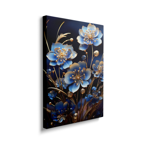Tablou Canvas Blue Flowers [1]