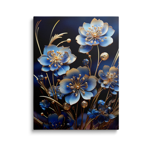 Tablouri Canvas Flori - Tablou Canvas Blue Flowers
