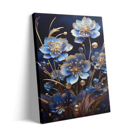 Tablou Canvas Blue Flowers [2]